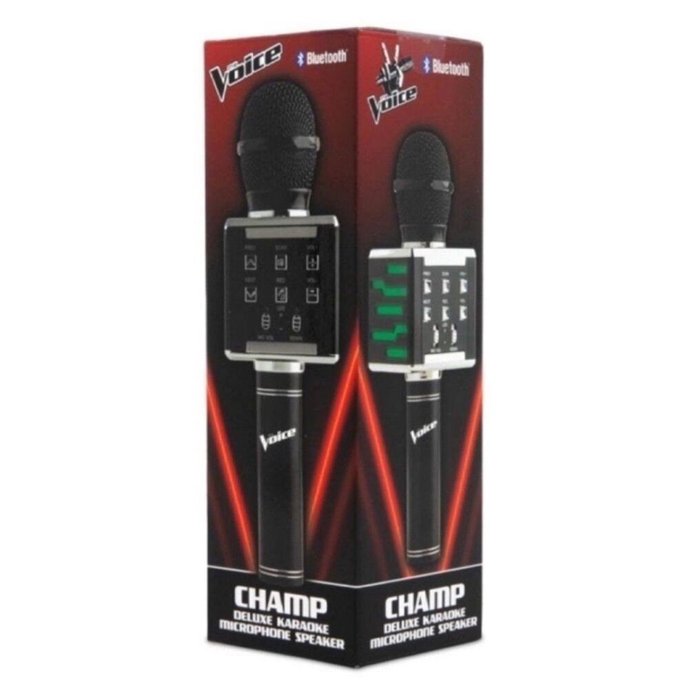 The Voice Champ Deluxe Wireless Handhelds Karaoke Microphone, Speaker LED Lights